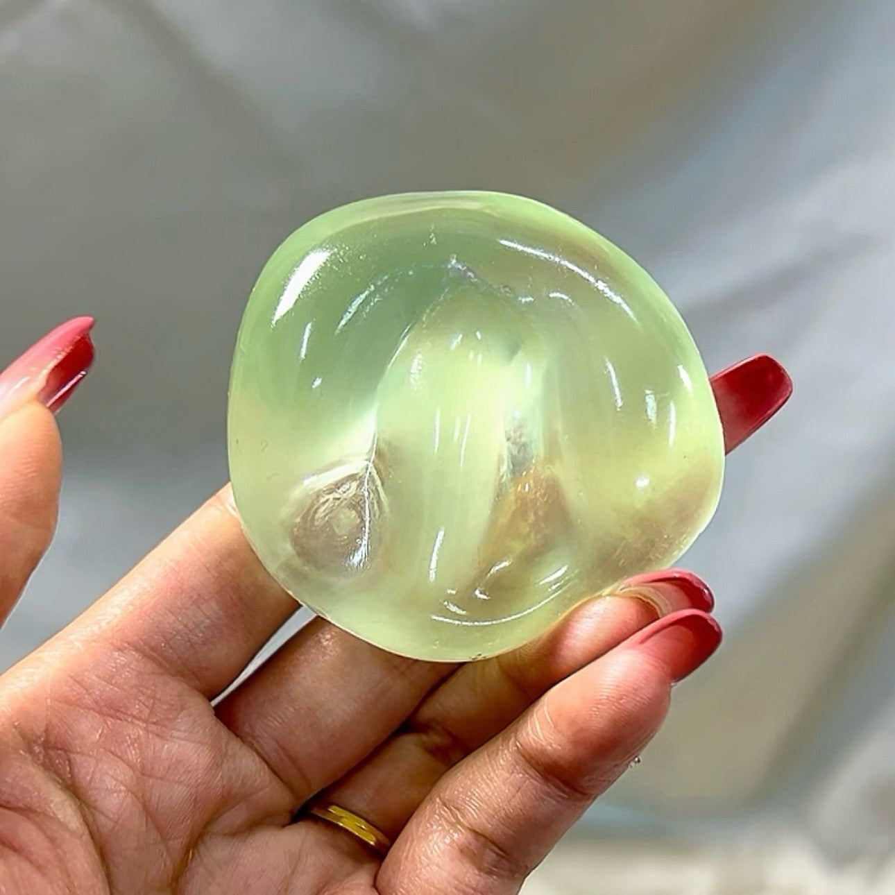 Coconut Oil Transparent green Plasticity stress ball