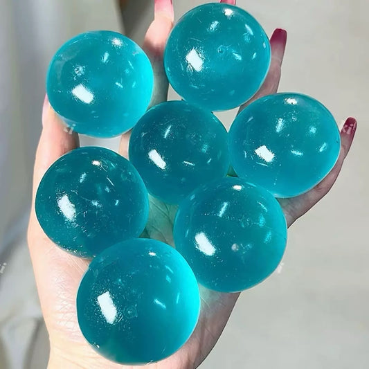 Coconut Oil Transparent Blue Plasticity stress ball