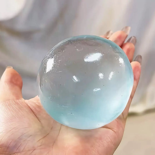 Coconut Oil Transparent Big Blue Plasticity stress ball