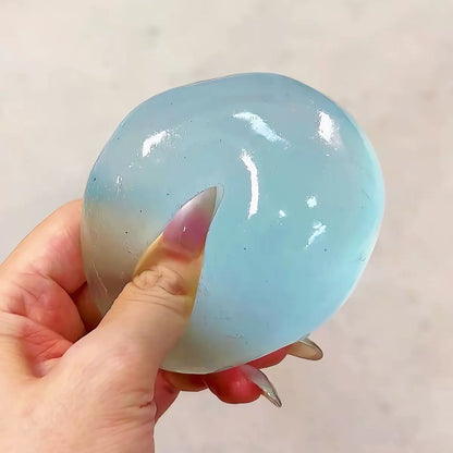 Coconut Oil Transparent Big Blue Plasticity stress ball
