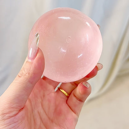 Coconut Oil Transparent Pink Plasticity Big stress ball
