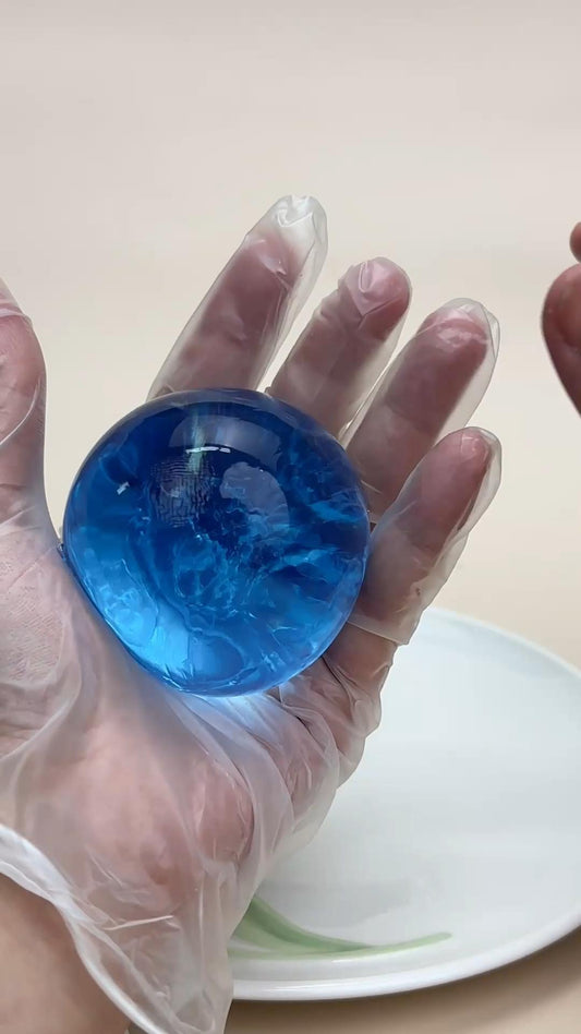 A big blue dewdrop squishy